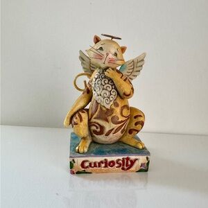 Jim Shore "Curiosity"  Angel Cat